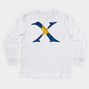 Sweden flag X Kids Long Sleeve T-Shirt